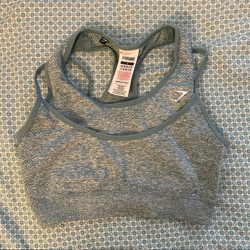 Gymshark teal marl vital rise sports bra